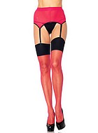 Garter belt and stockings, without pattern
